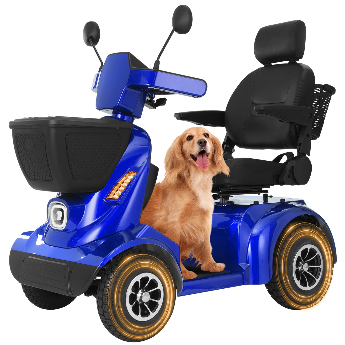 MS09 MAX All Terrain Mobility Scooter for Adults & Seniors 1000W Electric Powered Wheelchair with 32 Mile Range, 500LBS Load Capacity, Off-Road Suspension