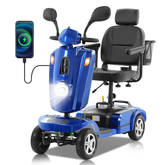 Heavy Duty Mobility Scooter for Adults & Seniors, 500W Motor, 16/26 Miles Long Range, 400 LBS Capacity, 10" All-Terrain Tires, Electric Scooter with Windshield & Suspension