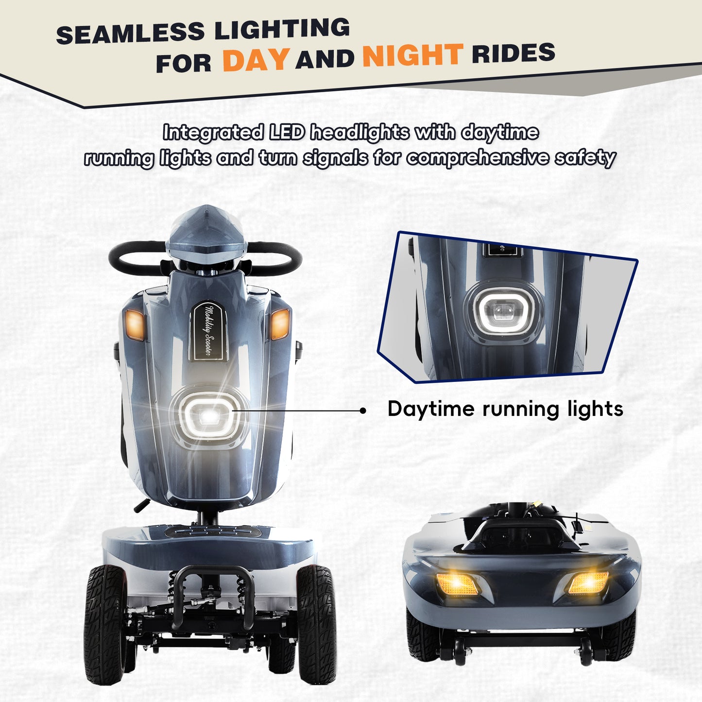 Heavy Duty Mobility Scooter for Adults & Seniors, 500W Motor, 20/30 Miles Long Range, 450 LBS Capacity, Removable Lithium Battery, 10" All-Terrain Tires, with Windshield & Suspension