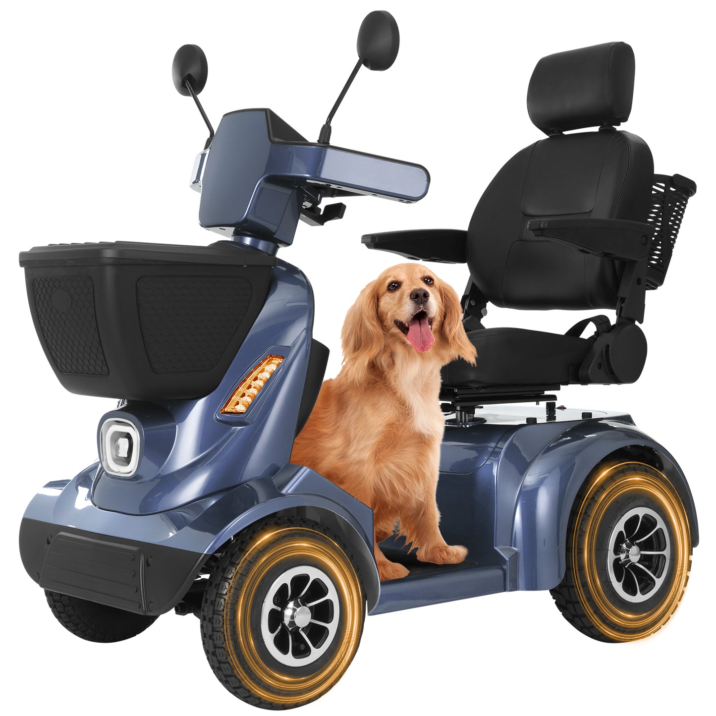 MS09 MAX All Terrain Mobility Scooter for Adults & Seniors 1000W Electric Powered Wheelchair with 32 Mile Range, 500LBS Load Capacity, Off-Road Suspension
